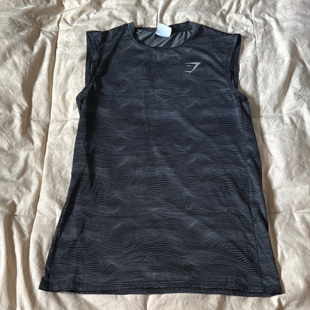 Gymshark Black Patterned Sleeveless Top